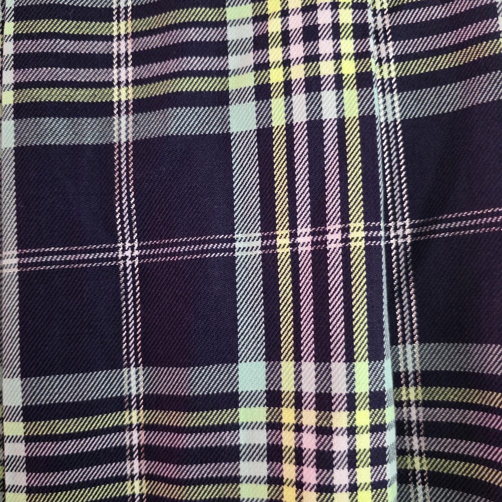 NWOT Justice Navy and Green Plaid Skater Skirt - Picture 5 of 8